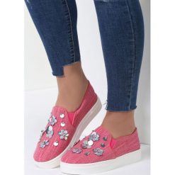 Trampki damskie slip on: Różowe Slip On Quatrefoil