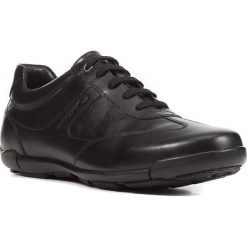 Geox - Buty. Czarne buty sportowe męskie marki Geox, ze skóry, na sznurówki. Za 349,90 zł.