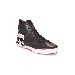 Buty Karl Lagerfeld KAMPUS MID CUT BOOT LTHR. Czarne trampki męskie KARL LAGERFELD, bez wzorów, bez zapięcia. Za 859,00 zł.