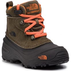 Śniegowce THE NORTH FACE - Youth Chilkat Lace II T92T5R5QB Tarmac Green/Scarlet Ibis. Czarne śniegowce chłopięce marki The North Face, na sznurówki. W wyprzedaży za 229,00 zł.