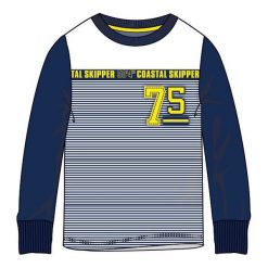 Mix 'N Match Koszulka Chłopięca Z Długimi Rękawami 116 Biały/Niebieski. Niebieskie t-shirty chłopięce Mix 'N Match, bez wzorów, z długim rękawem. Za 35,00 zł.
