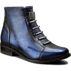 Botki damskie lity: Botki EKSBUT - 66-4088-F63-1G Czarny/ Niebieski