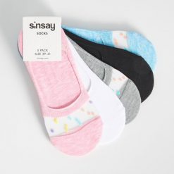 Balerinki - Wielobarwny. Szare baleriny damskie Sinsay, bez wzorów, bez obcasa. Za 14,99 zł.