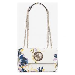 Guess Open Road Cross body bag Biały. Białe torebki klasyczne damskie Guess, w paski, z poliesteru, bez dodatków. Za 548,95 zł.