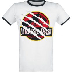 T-shirty męskie: Jurassic Park Ripped Logo T-Shirt biały/czarny