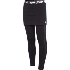 Legginsy dziewczęce (122-164) JLEG207 - głęboka czerń. Czarne legginsy dziewczęce 4F JUNIOR, bez wzorów, z bawełny. Za 59,99 zł.