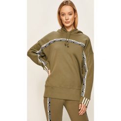 Adidas Originals - Bluza. Zielone bluzy damskie adidas Originals, z aplikacjami, z elastanu, bez rękawów, z kapturem. Za 229,90 zł.