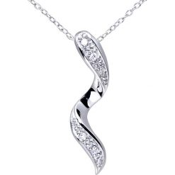 Naszyjniki damskie: Złoty naszyjnik z diamentem – dł. 45 cm