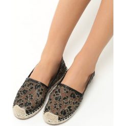 Espadryle damskie: Czarne Espadryle Cleo