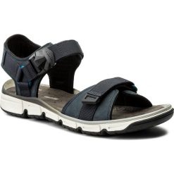 Sandały CLARKS - Explore Part 261246427 Navy Nubuck. Niebieskie sandały męskie marki Clarks, bez wzorów, ze skóry. W wyprzedaży za 259,00 zł.