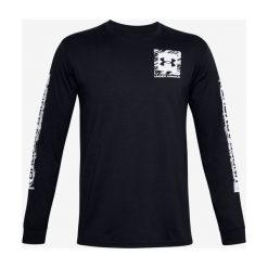 Under Armour Box Logo Sketch Koszulka Czarny. Czarne podkoszulki męskie Under Armour, xxl, z nadrukiem, z bawełny, z długim rękawem. Za 137,95 zł.