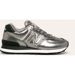 New Balance - Buty WL574WNE. Szare buty sportowe damskie New Balance, bez wzorów, ze skóry, sportowe. W wyprzedaży za 349,90 zł.