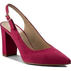 Sandały BRENDA ZARO - T2568A Pink Ray. Różowe klapki damskie Brenda Zaro, bez wzorów, ze skóry, bez obcasa, na obcasie. W wyprzedaży za 269,00 zł.