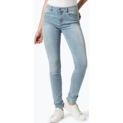 Marc Cain Collections - Jeansy damskie, niebieski. Niebieskie spodnie damskie z wysokim stanem marki Marc Cain Collections, z jeansu, z podwyższonym stanem. Za 299,95 zł.