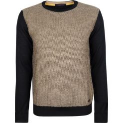 Trussardi Sweter "Jacquard". Swetry męskie Trussardi, z nadrukiem, z dzianiny, z okrągłym kołnierzem, bez kaptura. Za 249,00 zł.
