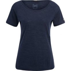 Super.natural ESSENTIAL SCOOP NECK TEE Tshirt basic navy blazer melange. Niebieskie t-shirty damskie marki super.natural, xs, z poliesteru. W wyprzedaży za 149,25 zł.