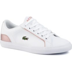 Tenisówki LACOSTE - Lerond 319 2 Cuj 7-38CUJ0012B53 Wht/Pnk. Białe półbuty damskie Lacoste, bez wzorów, z gumy, bez obcasa, na płaskiej podeszwie, bez zapięcia. Za 299,99 zł.