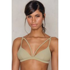 Stroje dwuczęściowe damskie: NA-KD Swimwear Góra bikini z dwoma paseczkami – Green