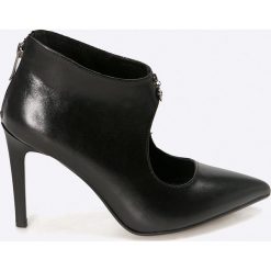 Carinii - Botki. Szare buty zimowe damskie marki Carinii, z materiału, na obcasie. W wyprzedaży za 159,90 zł.