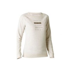 Bluza Gym & Pilates 500 damska. Brązowe bluzy sportowe damskie marki DOMYOS, xs, z elastanu. W wyprzedaży za 39,99 zł.