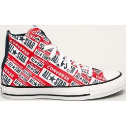 Converse - Trampki. Czerwone trampki i tenisówki damskie Converse, bez wzorów, z gumy, na sznurówki. Za 299,90 zł.