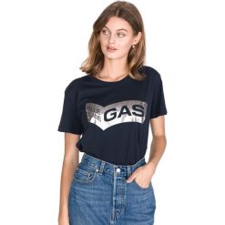 GAS Francys Koszulka Niebieski. Niebieskie koszulki damskie Gas, l, z nadrukiem, z bawełny, bez kołnierzyka, z krótkim rękawem. Za 204,95 zł.