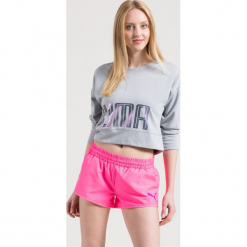 Puma - Bluza. Różowe bluzy rozpinane damskie Puma, l, z nadrukiem, z dzianiny, bez kaptura. W wyprzedaży za 99,90 zł.