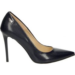 Czółenka - 4700-8 VER BL. Czarne buty ślubne damskie Venezia, ze skóry. Za 239,00 zł.