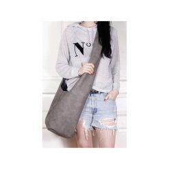 Long Boogi bag szara wygodna torba z szerokim paskiem. Szare torebki klasyczne damskie marki Hairoo, w paski. Za 205,00 zł.