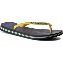 Japonki HAVAIANAS - Brasil Logo 41108503587 Marine/Yellow Cit. Żółte japonki damskie marki Havaianas, z tworzywa sztucznego, na wysokim obcasie. Za 99,00 zł.