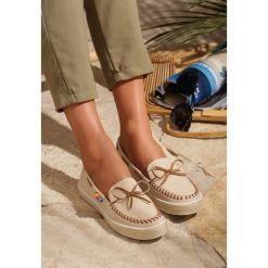 Beżowe Espadryle Blend Together. Brązowe espadryle damskie Renee, bez wzorów, bez obcasa. W wyprzedaży za 49,99 zł.