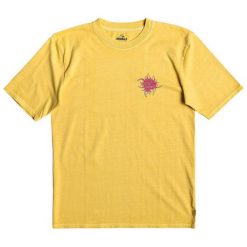 Quiksilver T-shirt męski "Quik Tribe SS Amber Yellow EQYZT05249-NHA0 (rozmiar XL). Żółte koszulki męskie Quiksilver, xl, bez wzorów, z bawełny, sportowe, bez kołnierzyka, bez rękawów. W wyprzedaży za 90,00 zł.