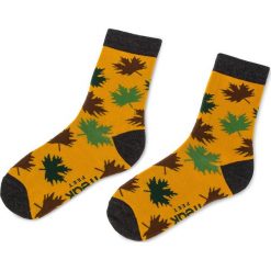Skarpety Wysokie Unisex FREAK FEET - LLIS-MUG Kolorowy Żółty. Żółte skarpetki damskie marki Freak Feet, w kolorowe wzory, z elastanu. Za 19,99 zł.