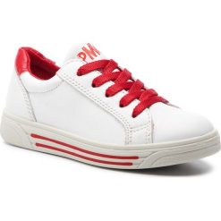 Sneakersy PRIMIGI - 3383422 M Bianc. Białe półbuty dziewczęce Primigi, na sznurówki. W wyprzedaży za 169,00 zł.