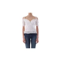 Bluzki Guess W92H0C WBK90 SL NEW ISOTTA. Białe bluzki damskie Guess, s, z aplikacjami, bez kołnierzyka, bez rękawów. Za 272,71 zł.