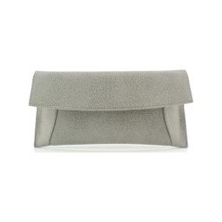 Kopertówki damskie: Skórzana kopertówka w kolorze szarym – (S)30 x (W)16 x (G)5 cm