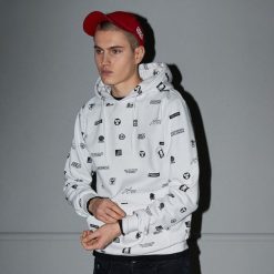 Bluza all over z kolekcji Progress - Biały. Białe bluzy męskie Cropp, s, bez wzorów, bez kołnierzyka, bez rękawów, bez kaptura. Za 129,99 zł.