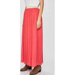 Answear - Spódnica. Pomarańczowe spódniczki damskie ANSWEAR, na co dzień, s, bez wzorów, z poliesteru, casualowe, z podwyższonym stanem, midi, rozkloszowane. W wyprzedaży za 59,90 zł.