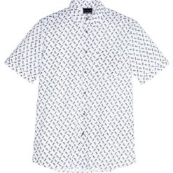 Koszula z krótkim rękawem Regular Fit bonprix biały z nadrukiem. Zielone koszule męskie marki SOLOGNAC, xl, z bawełny, z krótkim rękawem. Za 32,99 zł.