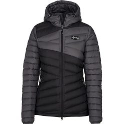 Kurtka puchowa "Svalbard" w kolorze czarno-szarym. Szare kurtki damskie Kilpi, z puchu. W wyprzedaży za 649,95 zł.
