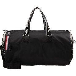 Tommy Jeans LOGO DUFFEL Torba sportowa black. Czarne torby podróżne Tommy Jeans, bez wzorów, z jeansu, sportowe. Za 509,00 zł.