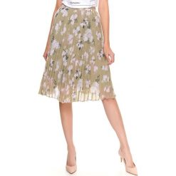 Spódnica regularna damska w kwiaty. Zielone spódniczki damskie Top Secret, na lato, s, w kwiaty, z tkaniny, eleganckie, w kształcie a. W wyprzedaży za 84,99 zł.
