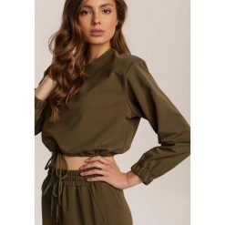 Zielona Bluza Jaenvynia. Zielone bluzy damskie Renee, s, bez wzorów, bez rękawów, bez kaptura. Za 89,99 zł.