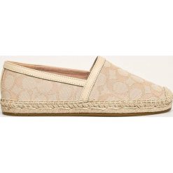 Coach - Espadryle. Brązowe espadryle damskie Coach, bez wzorów, ze skóry, bez obcasa, na obcasie. Za 539,90 zł.