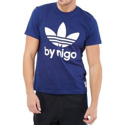 T-shirty męskie z nadrukiem: T-shirt w kolorze niebieskim