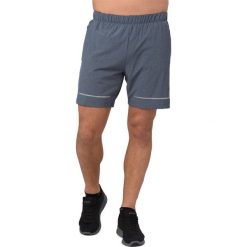 Spodenki Asics Lite-Show 7 Inch Short M Szaro-Niebieskie. Szare spodenki sportowe męskie marki Asics, s, bez wzorów, do biegania. Za 139,99 zł.