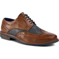 Półbuty BUGATTI - 315-83802-3540 Cognac/Dark Blue 6341. Pomarańczowe półbuty męskie Bugatti, na co dzień, bez wzorów, ze skóry, eleganckie, bez zapięcia. Za 239,99 zł.