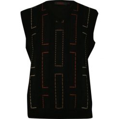 Czarna Elegancka Kamizelka Męska -KINGS- Bezrękawnik, Dekolt w Serek (V-neck) SWKNGS69305czarny. Czarne swetry męskie Kings, m, bez wzorów, eleganckie, z dekoltem w serek, bez kaptura. Za 119,00 zł.
