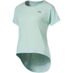 Puma Koszulka Damska Bold Tee Fair Aqua S. Szare bluzki sportowe damskie Puma, s, bez wzorów, ze skóry, bez kołnierzyka, bez rękawów, bez kaptura, na fitness i siłownię. Za 185,00 zł.