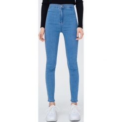 Jeansy skinny z wysoką talią - Niebieski. Niebieskie jeansy damskie Sinsay, bez wzorów, z jeansu. Za 59,99 zł.